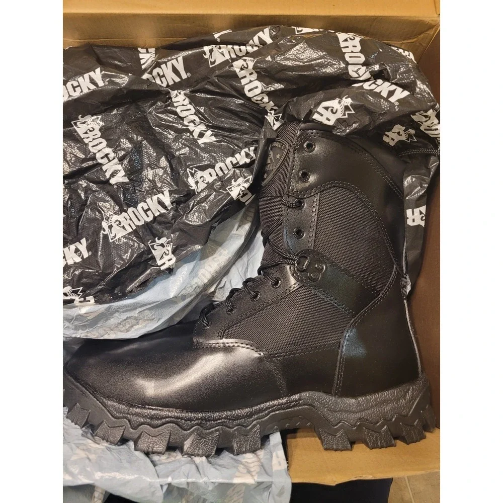 Rocky FQ0002173 Mens‎ Alpha Force Zipper Waterproof Boot-Tactical 13 Wide W NWT